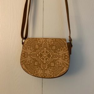 Camel brown cross body purse